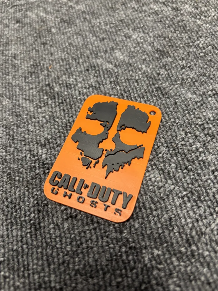 Cod Keychain Design Call Of Duty Ghost Keychain - Free 3D Print Model - MakerWorld