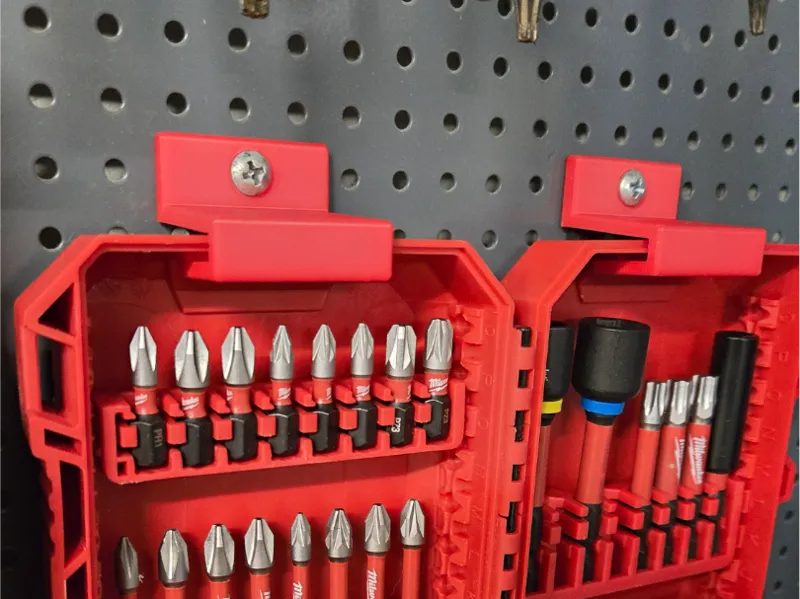 Wall mount Milwaukee bit set