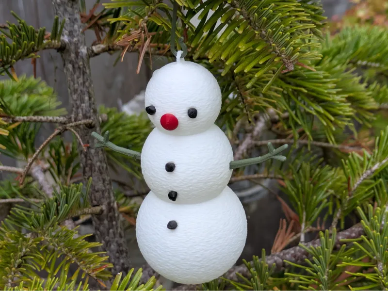 Snowman bauble - no AMS - with or without hanger