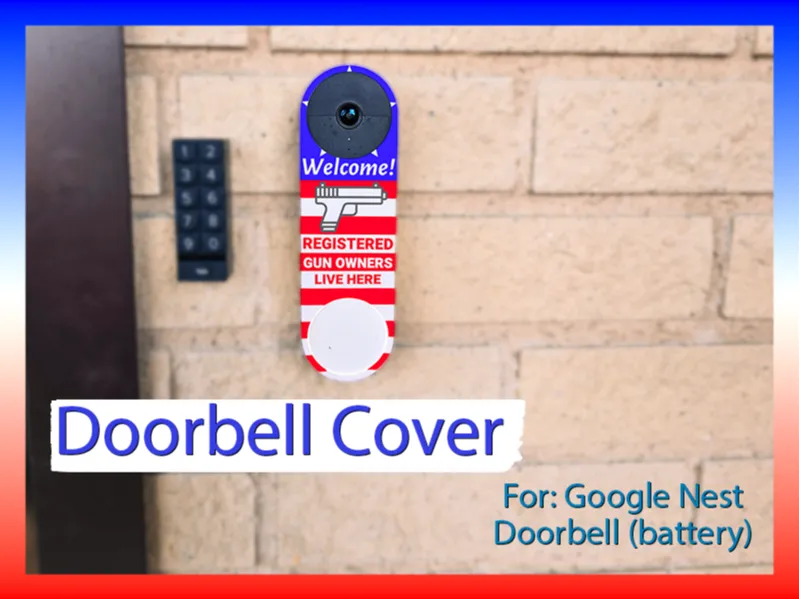 Door Bell Cover - Gun owner sign
