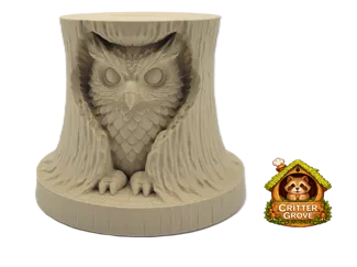 Owl Stump Decor | Critter Grove