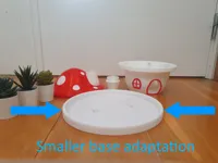 Base diameter adapted to fit more printers