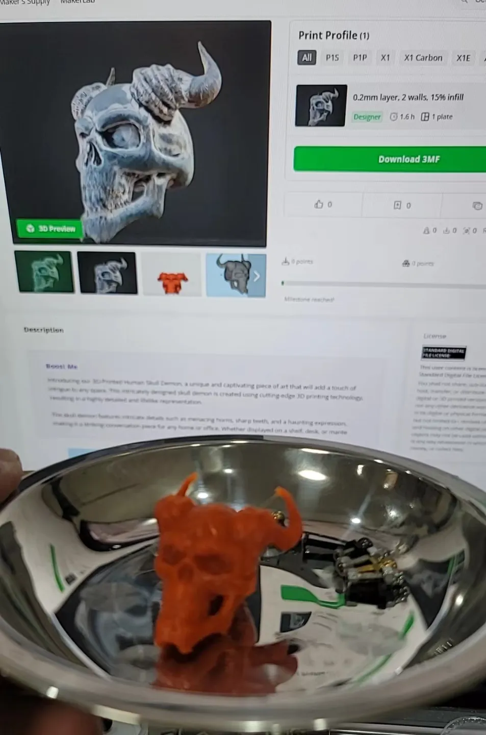 3D-Printed Human Skull demon devil devil - Free 3D Print Model - MakerWorld