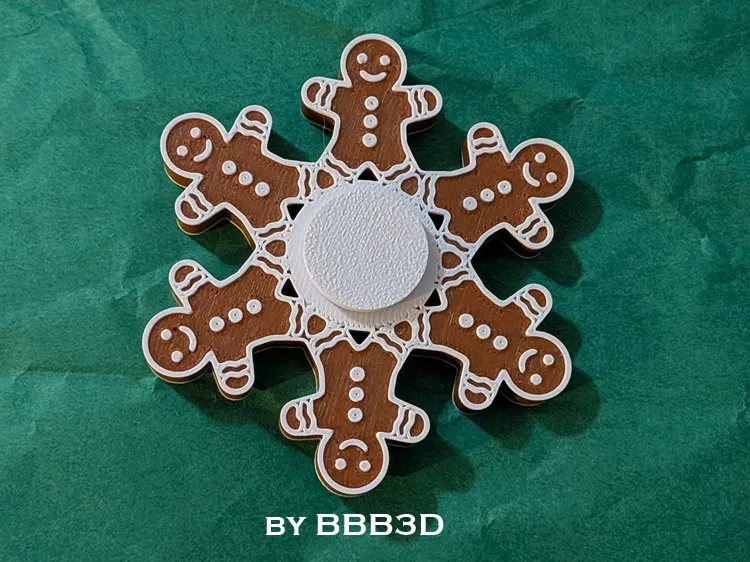 Gingerboy Snowflake Fidget Spinner