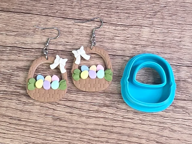 Easter Basket earring cutter with bow