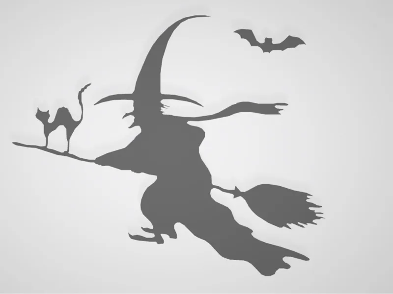 pochoir haloween sorciere