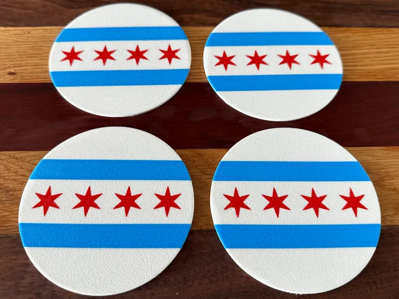 Chicago Flag Coasters