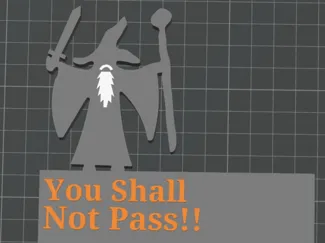 Gandalf You Shall Not Pass Doorstop, Color Taller