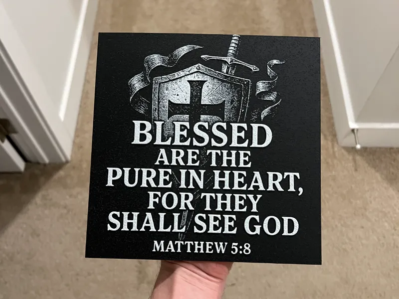 Matthew 5:8 Hueforge Art