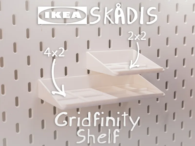 Skadis x Gridfinity – Shelf (2×2 & 4×2)