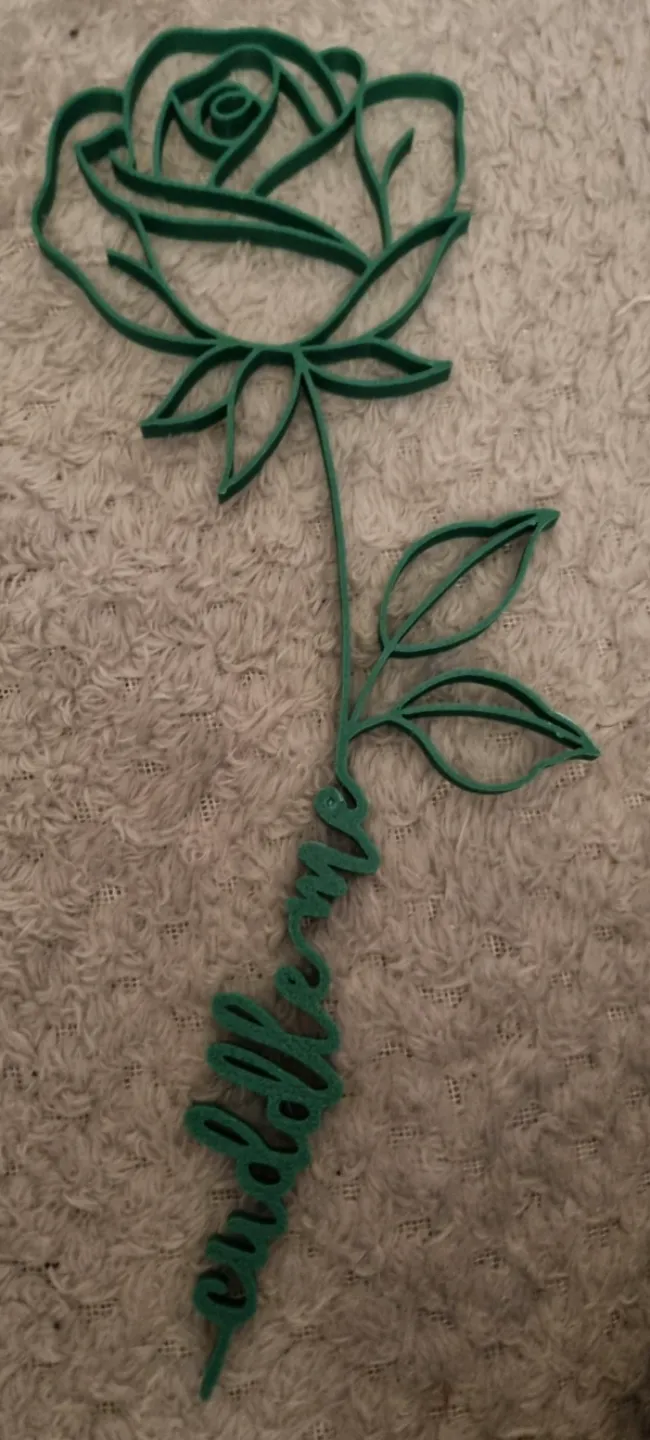 Rose message caché — cadeau tendre