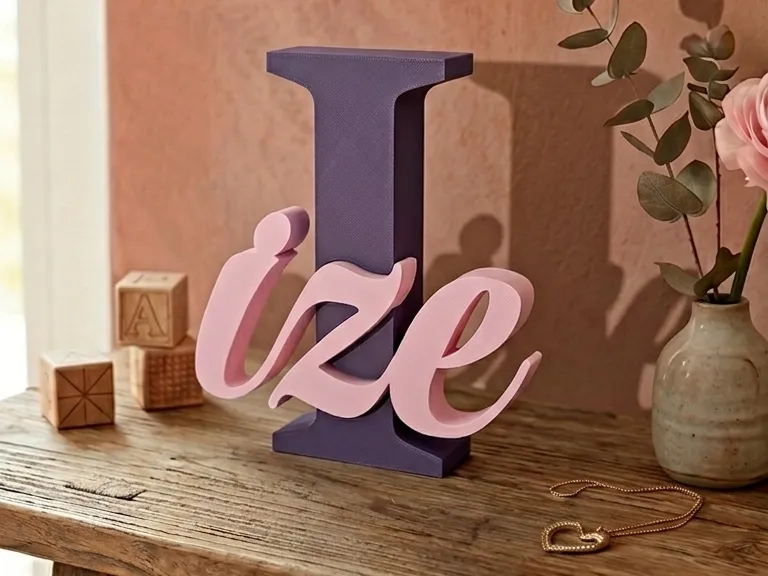 3D Name ize | Letter i | 3d printed