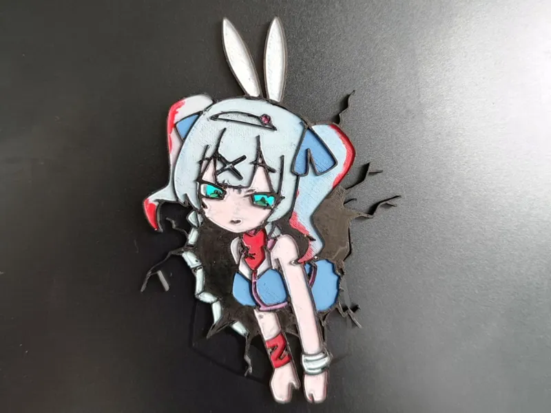 Hatsune Miku Magnet - Rabbit Hole Wallbreaker Wink
