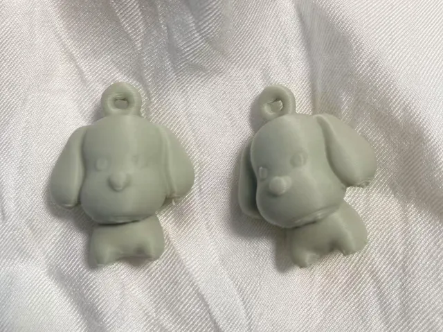 立体小狗耳环