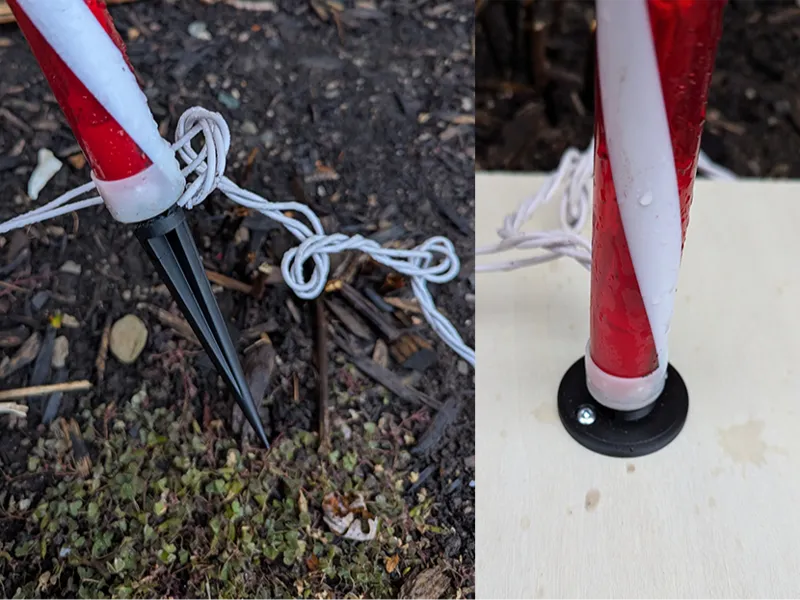 Candy Cane Stake/Surface Mount Replacement