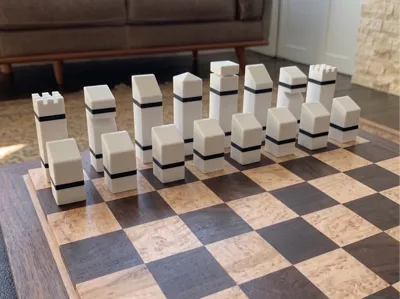 Modern Minimalist Chess (Geometric Edition)