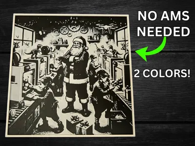 Santa's Bambu Lab Print Farm Christmas Hueforge