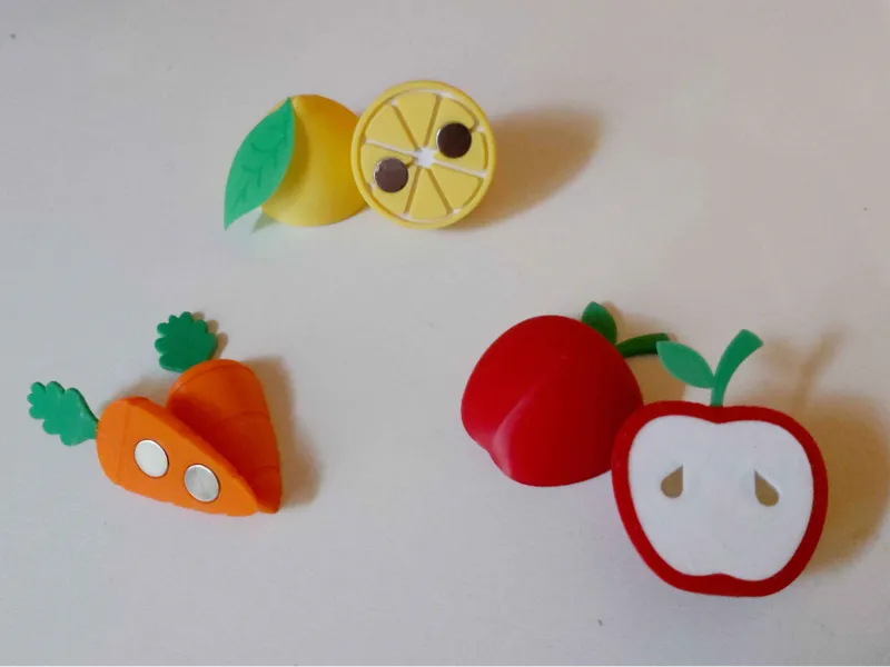 Fruits et Légumes aimantés ( Jouets et Frigo )