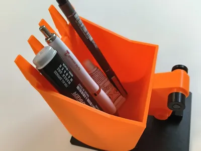 Excavator bucket storage