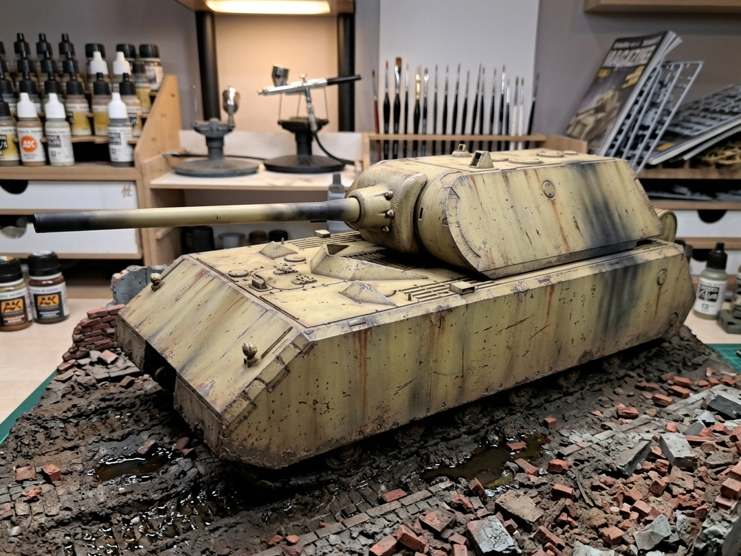 NEW Movable German WW2 Tank MAUS, Large Scale 1:24