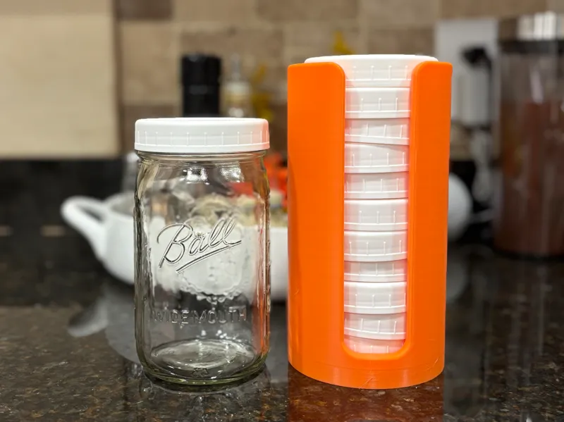 Mason Jar Wide Mouth Lid Organizer