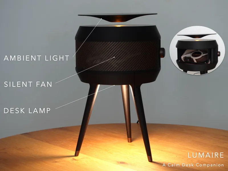 LUMAIRE - Levitating Desk Fan & Ambient Lamp