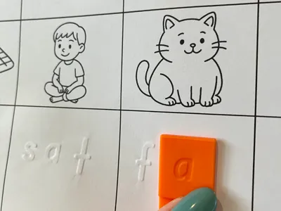 Alphabet embossers lowercase and uppercase