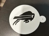 Pochoir latte art Buffalo Bills — photo 1