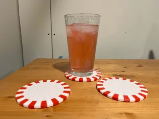 Peppermint Christmas Coaster