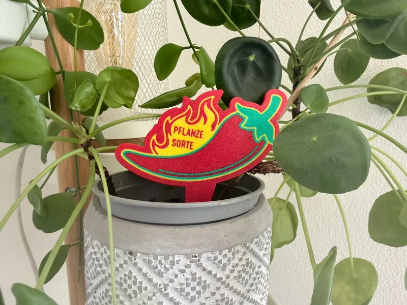 Scharfes Chili-Pflanzschild