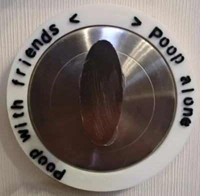 Bathroom lock sign