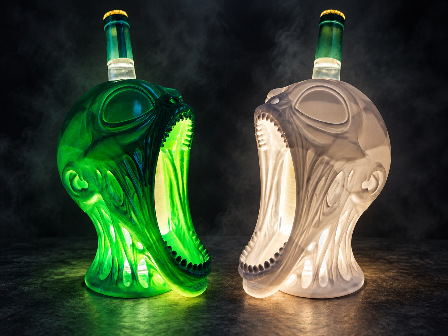 Alien Head Bottle Holder Lamp - 1