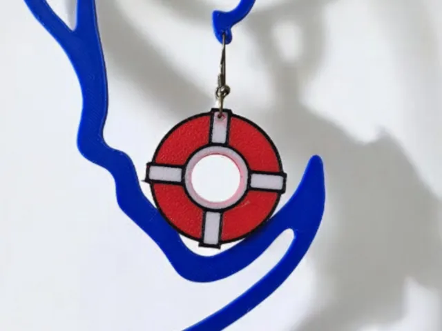 Multicolor Lifebuoy Earrings