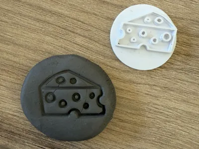 High relief stamp for ceramics