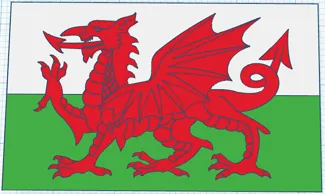 20 Welsh Flags