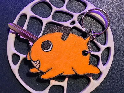 Pochita flat key cover with magnet