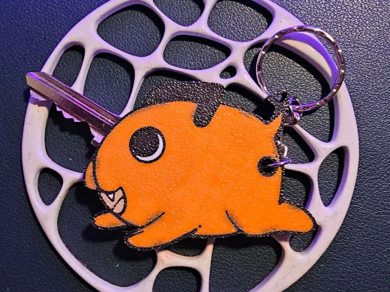 Pochita flat key cover with magnet