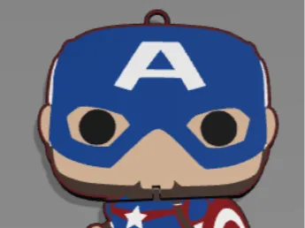 captain america portachiavi flessibile