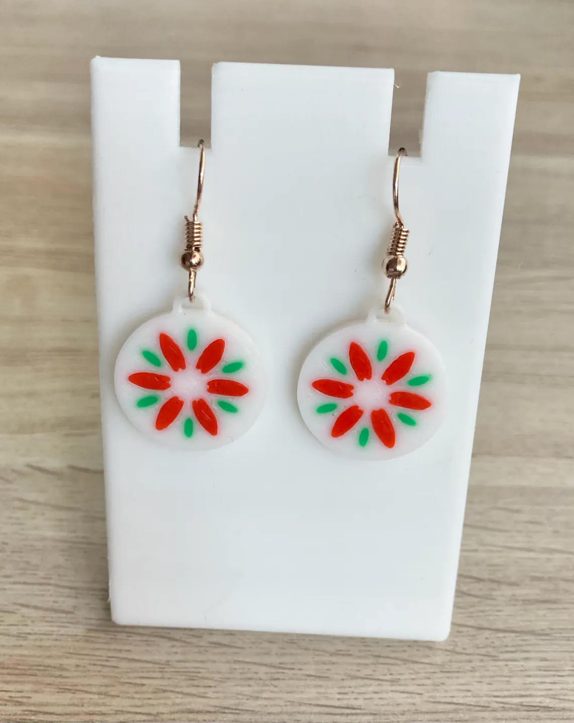 Flower earrings view 3