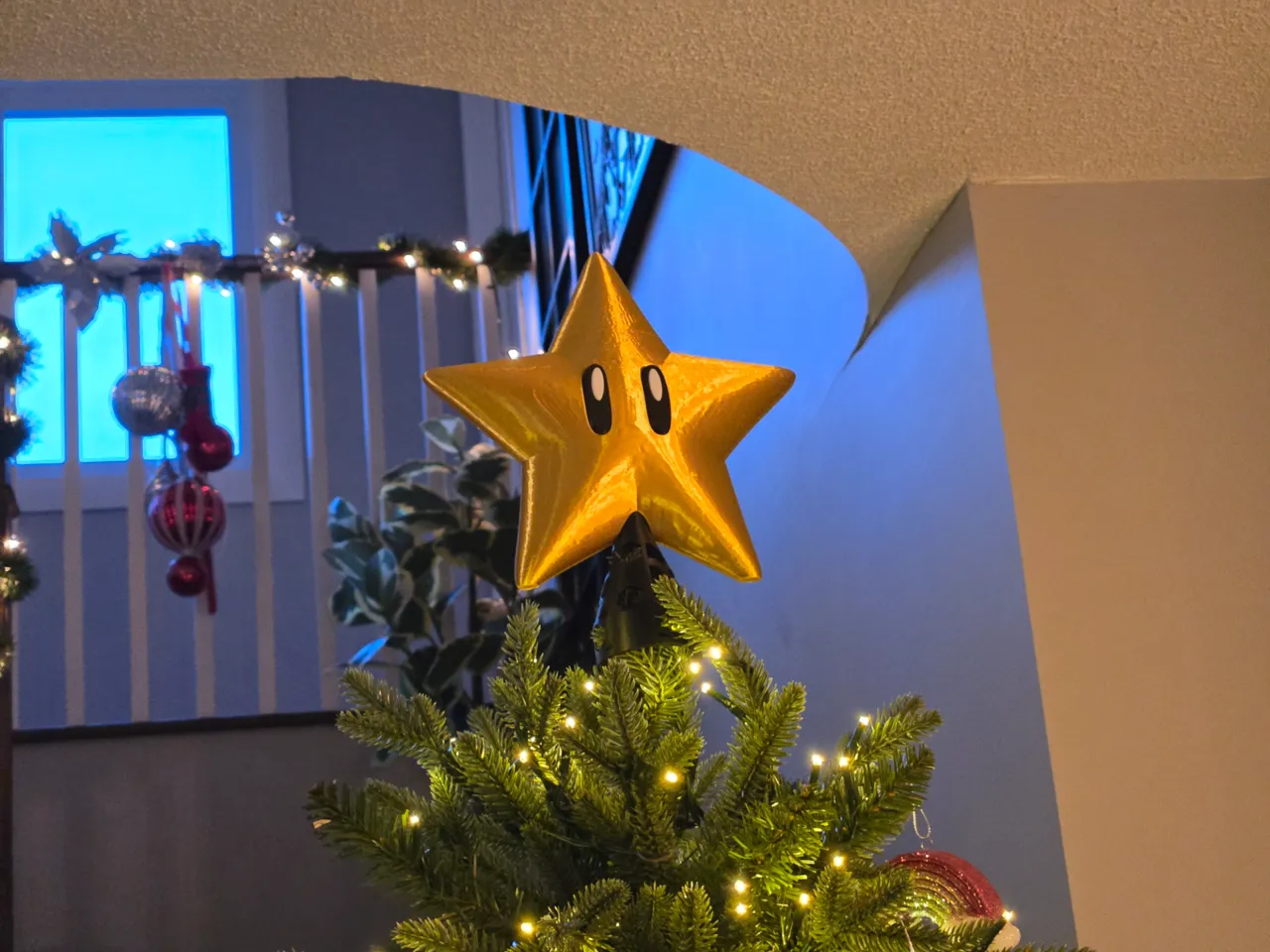 Super Mario Star - Christmas / Holiday Tree Topper view 3