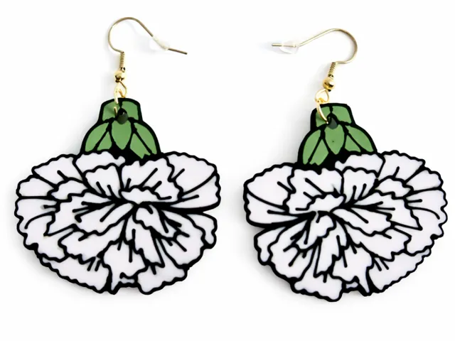 Carnation Earrings - 12 Months of Flowers: January