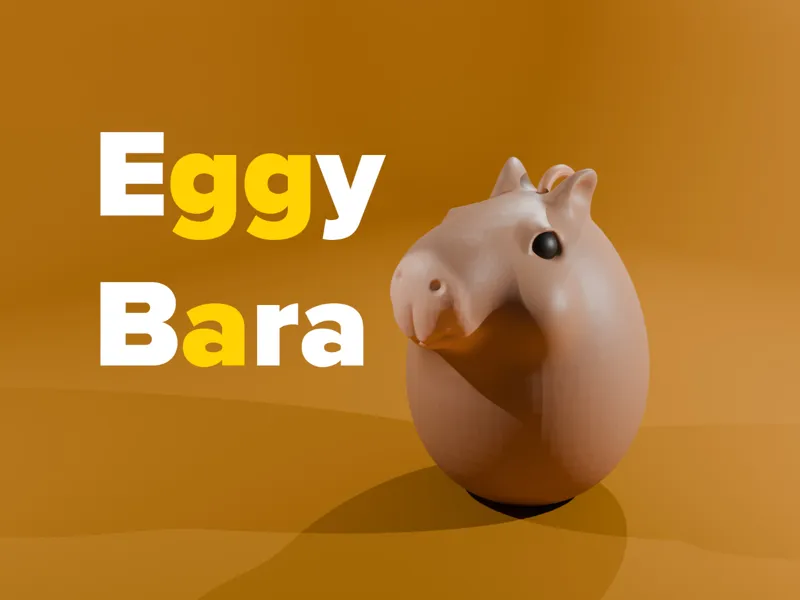 Eggybara keychain