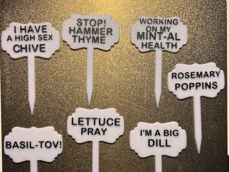 Funny Garden Plant Tags