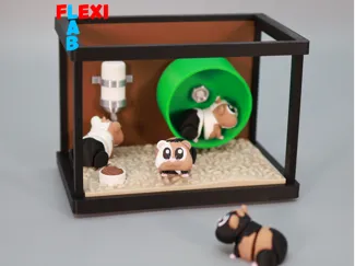 Flexi Hamster im Käfig - Haustier Art Toy