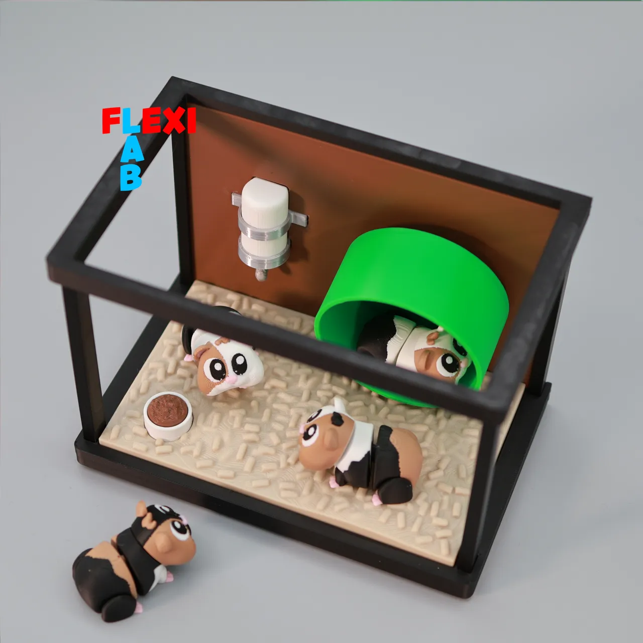Flexi Hamster im Käfig - Haustier Art Toy view 4