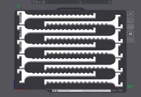 Sostegno portachiavi con scanalature - piatto da 10 pezzi