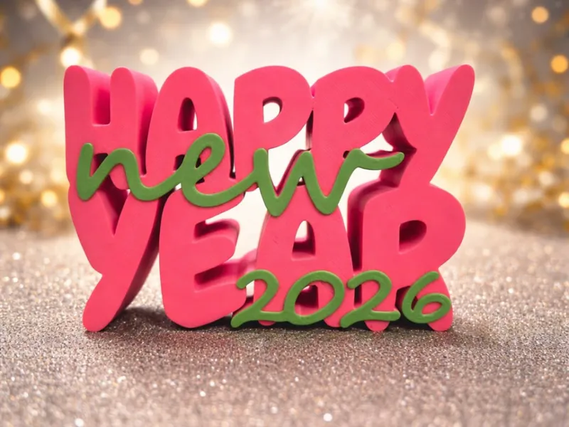 happy new year Schriftzug