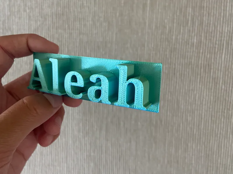 Aleah Name Tag