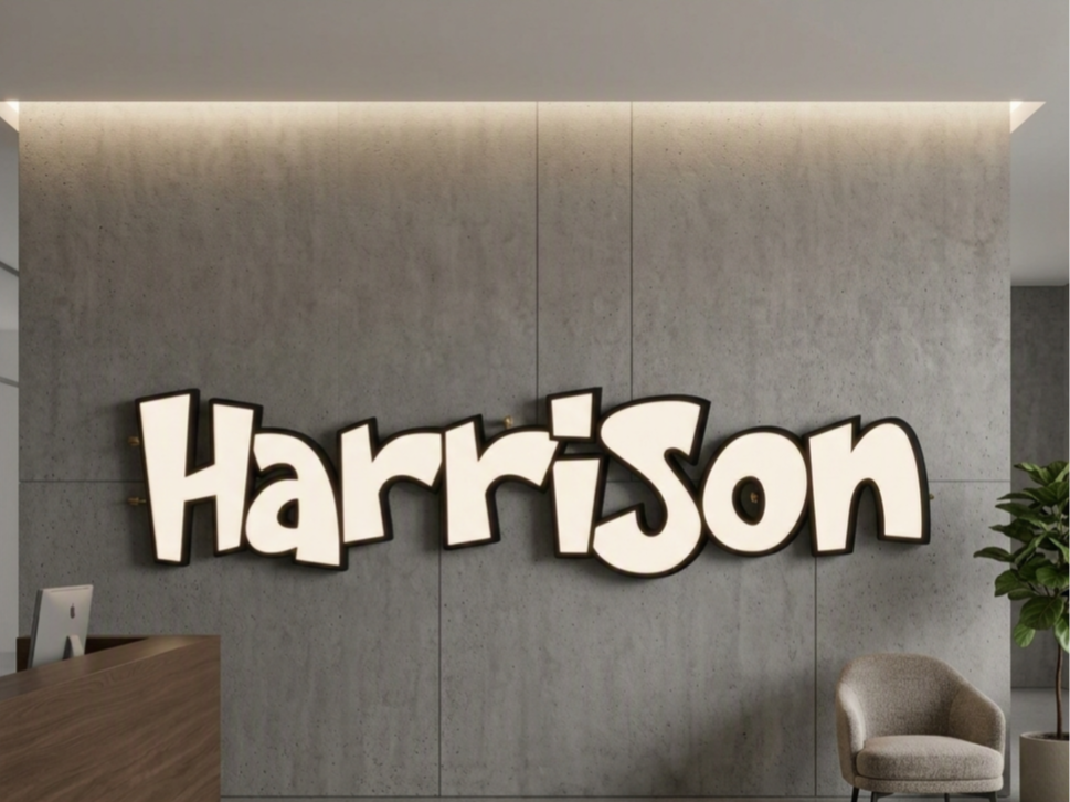 Insegna Led Nome 3D - Custom Lightbox - Harrison