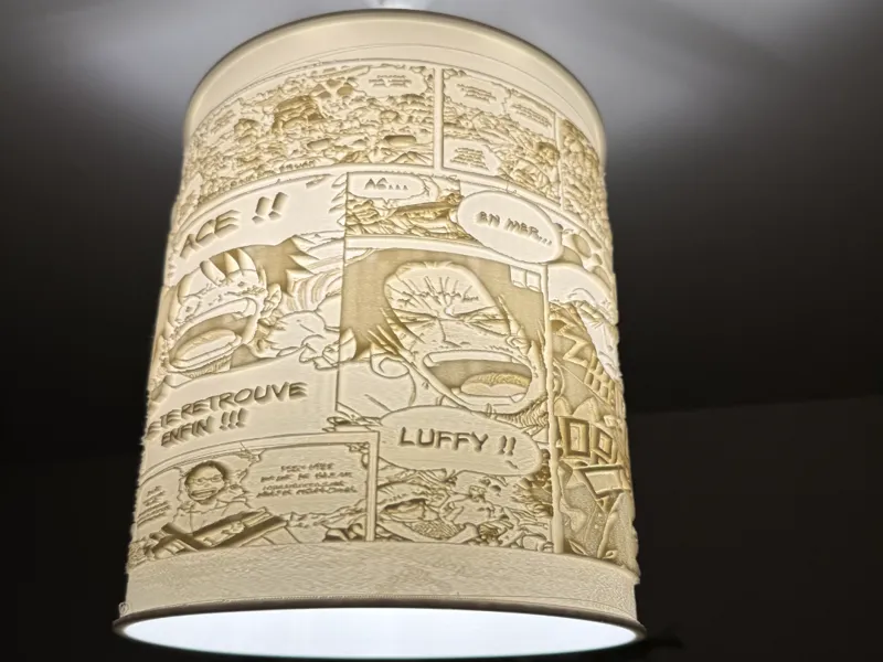 Abat jour lithophane Luffy -Onepiece